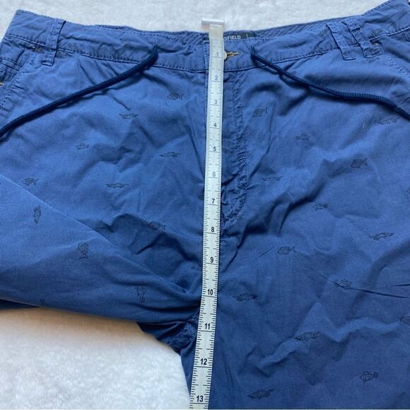 Springfield Blue Fish Print Shorts Size 32 - Picture 10 of 10